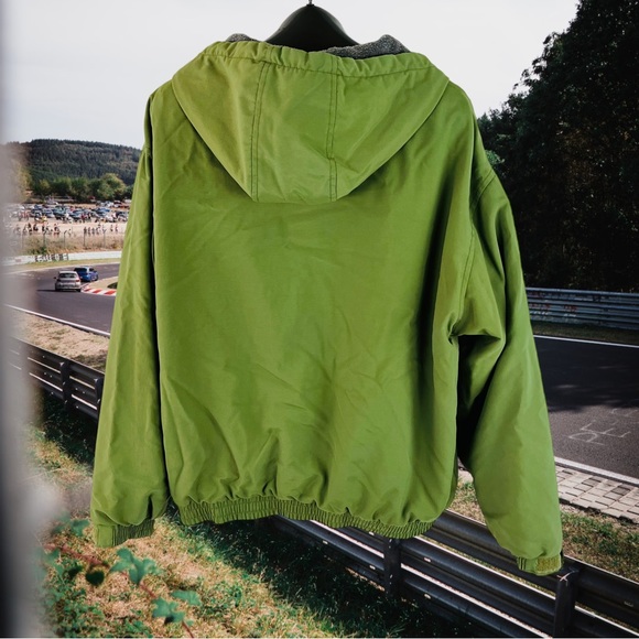 Cabelas Hooded & Stained Green Dad Jacket L - Picture 10 of 14